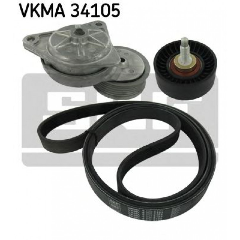 VKMA 34105 SKF Комплект доріжкового ремня (ролик, ремінь)